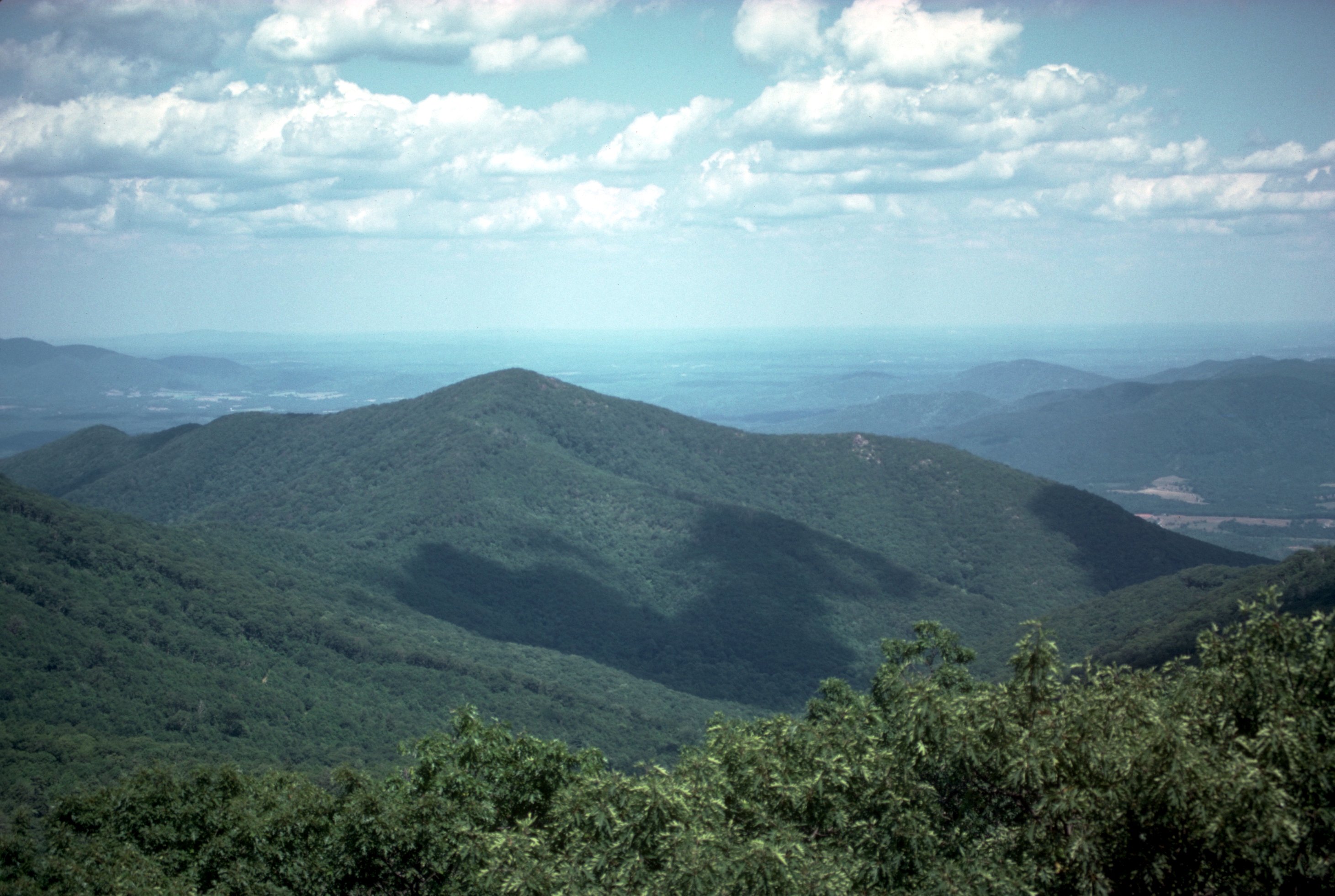 Scenic view of the Appalachian Mountains near the Blue Ridge Parkway